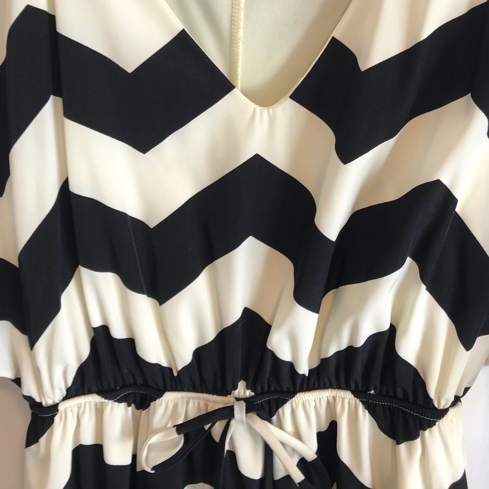 Chevron Short Sleeve Dress